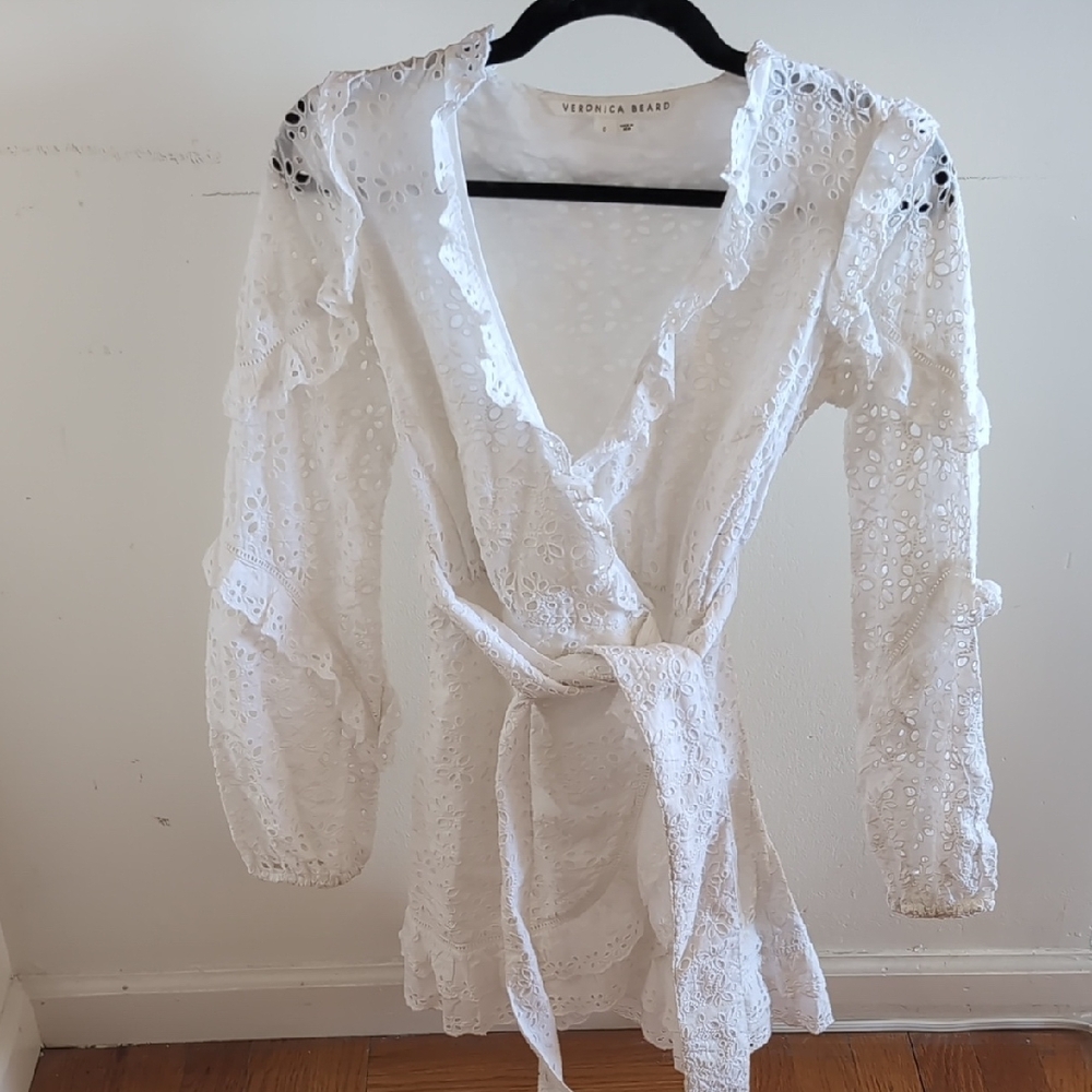 White Lace Wrap Dress